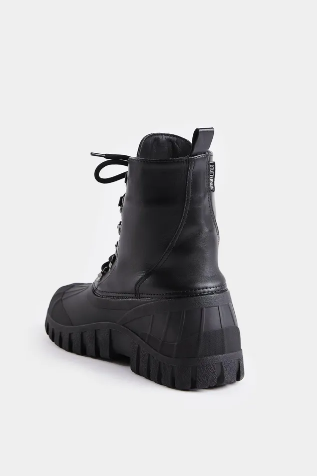 Lace Up Boots Women Stutterheim Patrol Boot Leather Black