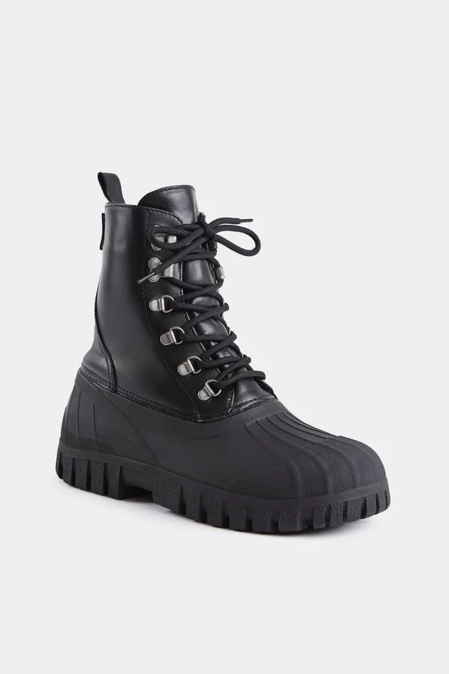 Lace Up Boots Women Stutterheim Patrol Boot Leather Black