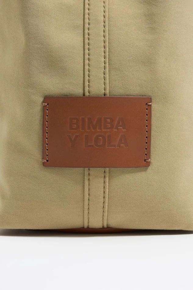 Large Beige Gabardine Chihuahua Shopper Bag Natural Women Bimba Y Lola Shoppers