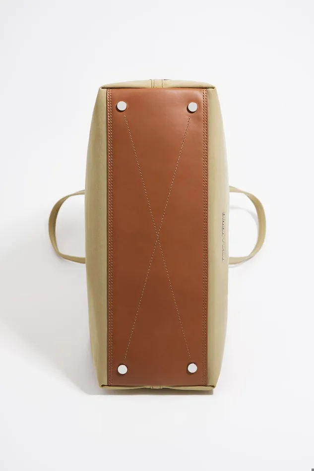 Large Beige Gabardine Chihuahua Shopper Bag Natural Women Bimba Y Lola Shoppers