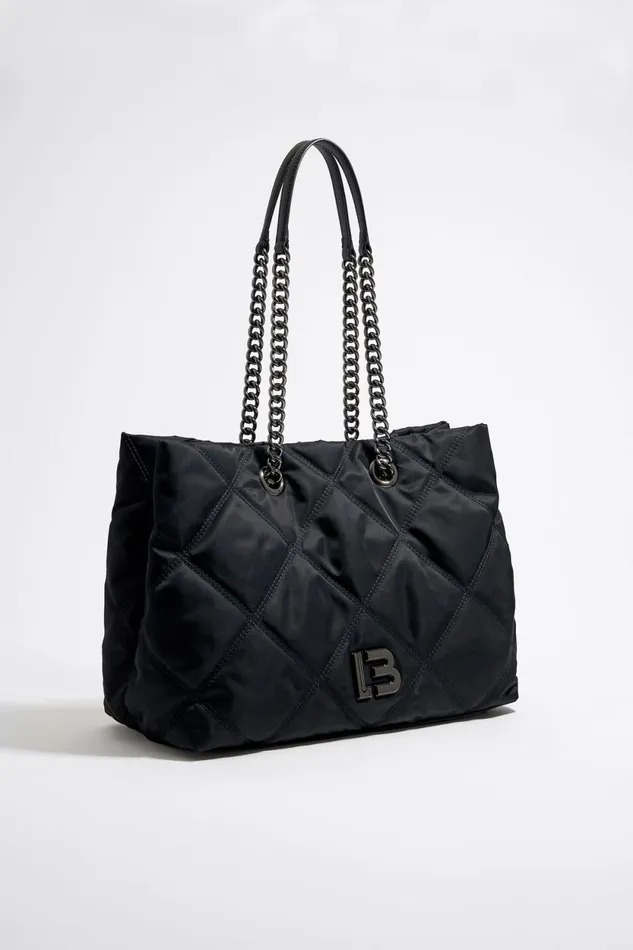 Large Black Nylon Shopper Bag Black Women Bimba Y Lola Shoppers