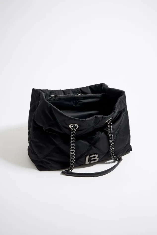 Large Black Nylon Shopper Bag Black Women Bimba Y Lola Shoppers Large Black Nylon Shopper Bag Black Women Bimba Y Lola Shoppers