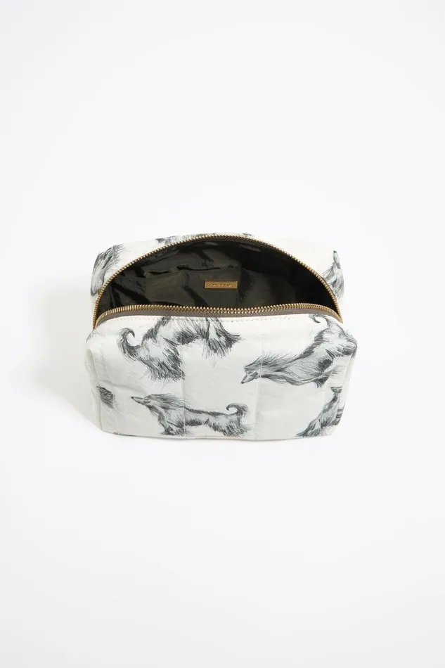 Large Gray Pencil Greyhound Print Nylon Makeup Case Galgo Lapiz Grey Women Bimba Y Lola Vanity Pouches Large Gray Pencil Greyhound Print Nylon Makeup Case Galgo Lapiz Grey Women Bimba Y Lola Vanity Pouches