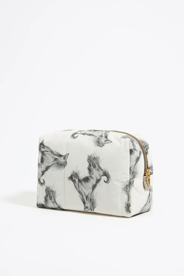 Large Gray Pencil Greyhound Print Nylon Makeup Case Galgo Lapiz Grey Women Bimba Y Lola Vanity Pouches Large Gray Pencil Greyhound Print Nylon Makeup Case Galgo Lapiz Grey Women Bimba Y Lola Vanity Pouches