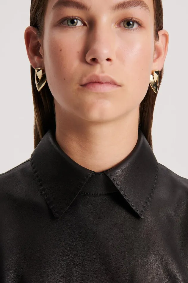 Leather Women Scanlan Theodore LEATHER PENCIL DRESS Black Leather Women Scanlan Theodore LEATHER PENCIL DRESS Black