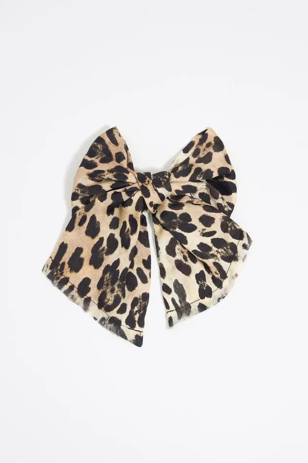Leopard Bow Hair Tie Leopard Beige Women Bimba Y Lola Other Accessories
