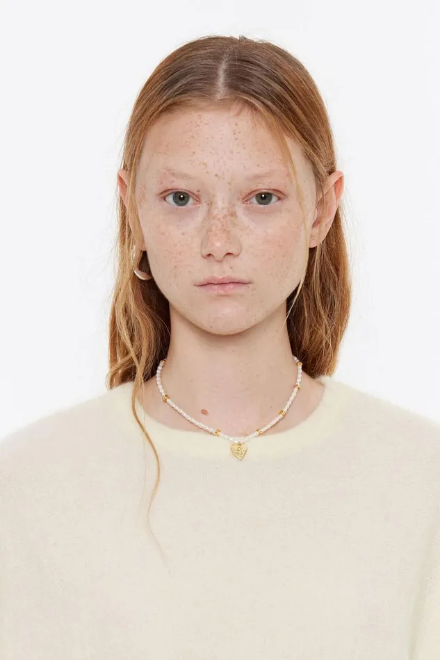Letter I Heart And Pearl Necklace Gold Women Bimba Y Lola Alphabet Letter I Heart And Pearl Necklace Gold Women Bimba Y Lola Alphabet