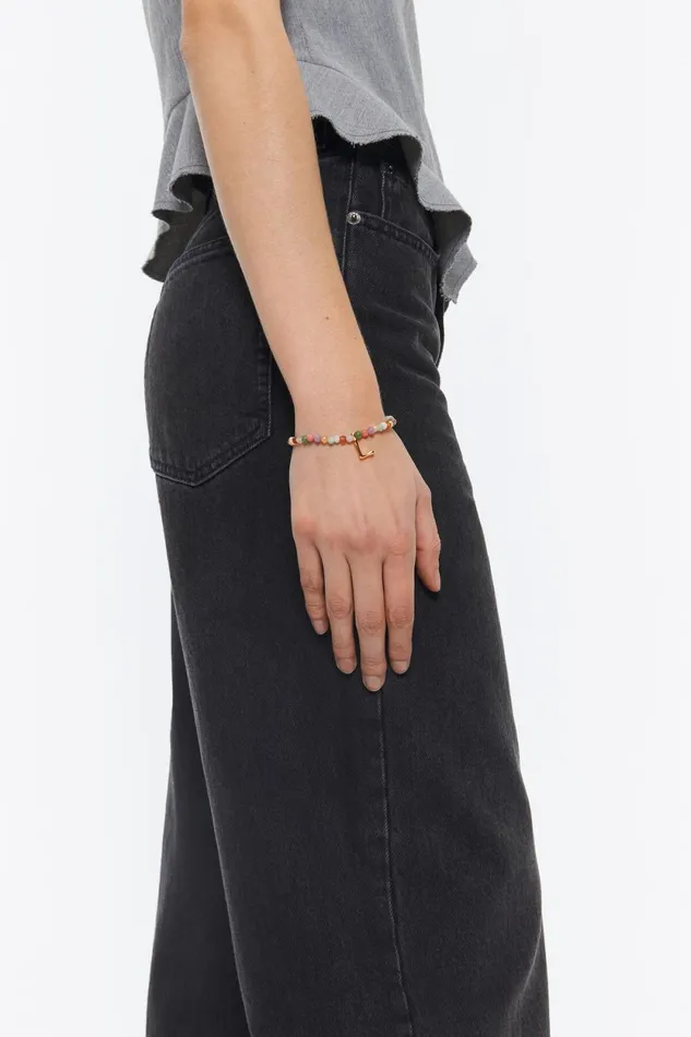 Letter L Multicolor Stones Bracelet Gold Women Bimba Y Lola Alphabet Letter L Multicolor Stones Bracelet Gold Women Bimba Y Lola Alphabet