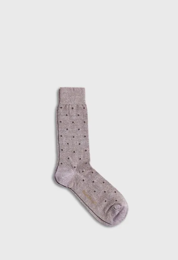 Linen Mlange Dotted Sock Denim Socks Paulstuart Mens