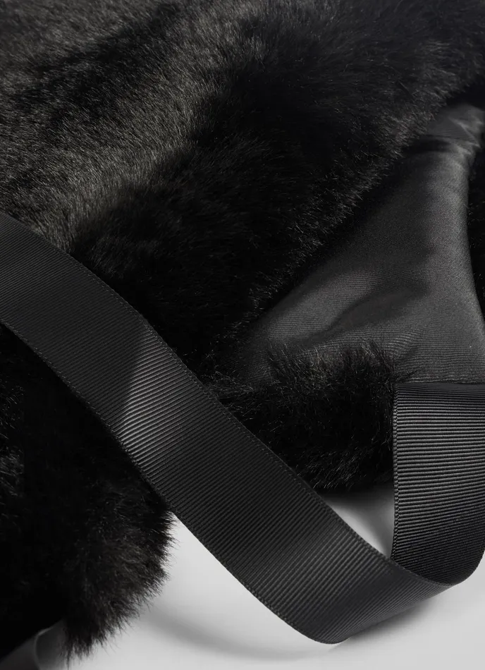 LK Bennett Ivonia Black Faux Fur Collar Women Scarves and Wraps LK Bennett Ivonia Black Faux Fur Collar Women Scarves and Wraps