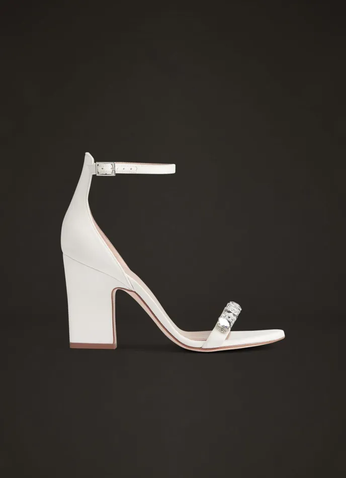 LK Bennett Josephine Ivory Satin Jewelled Wedding Sandals Women Sandals