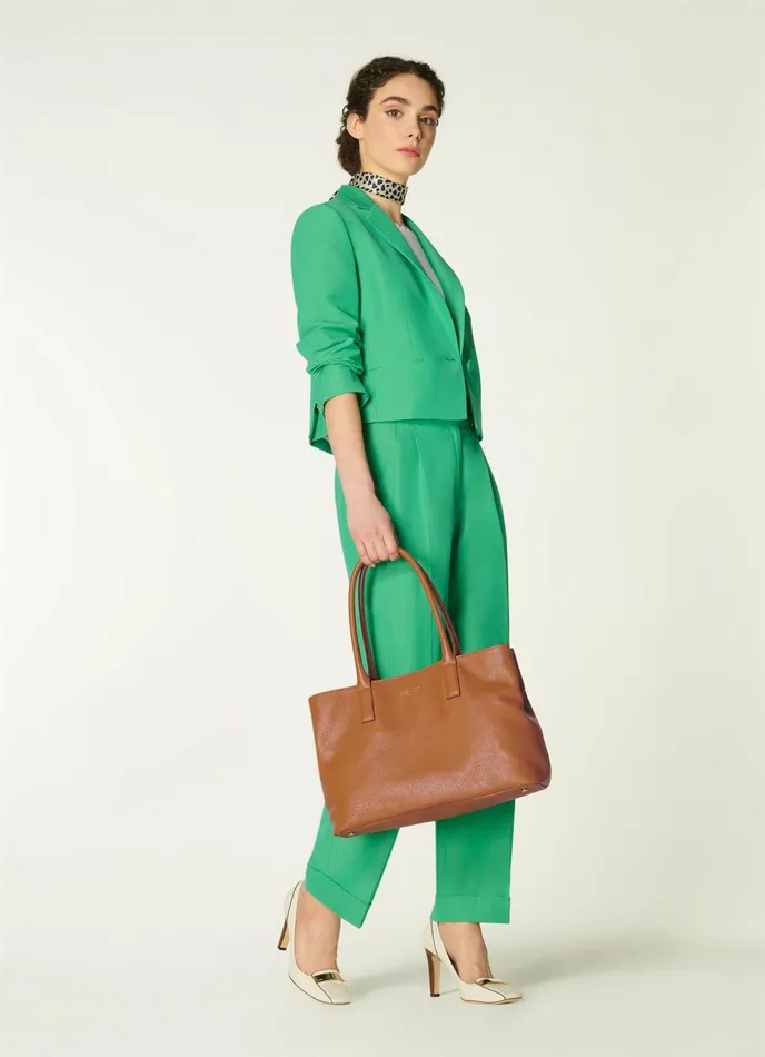 LK Bennett Lillian Tan Tumbled Leather Tote Bag Women Tote Bags