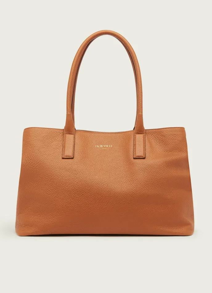 LK Bennett Lillian Tan Tumbled Leather Tote Bag Women Tote Bags