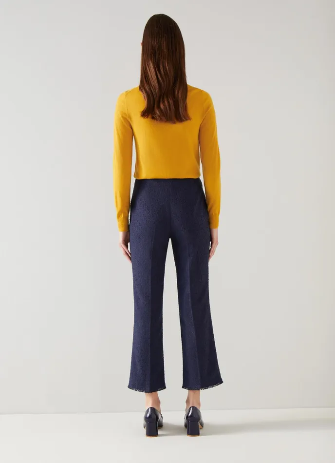 LK Bennett Rosalind Gold Sustainably Sourced Merino Wool Jumper Women Knitwear