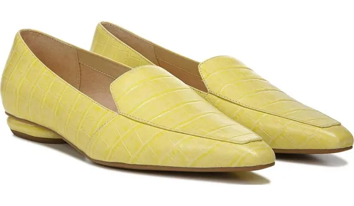 Loafers Women Franco Sarto Franco Balica Loafer Light Yellow Leather