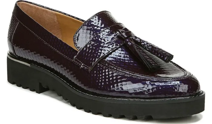 Loafers Women Franco Sarto Franco Carolynn Loafer Purple Faux Leather