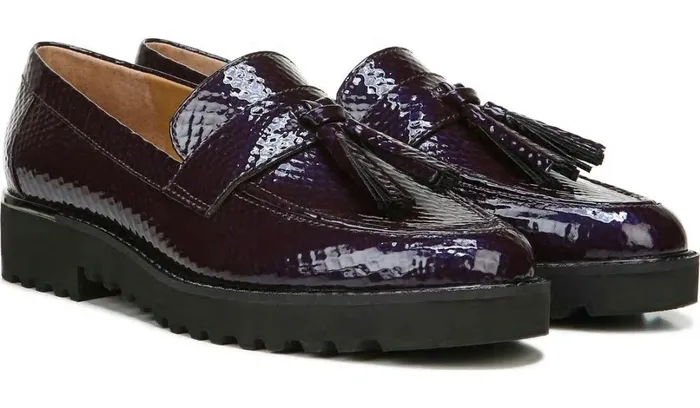 Loafers Women Franco Sarto Franco Carolynn Loafer Purple Faux Leather