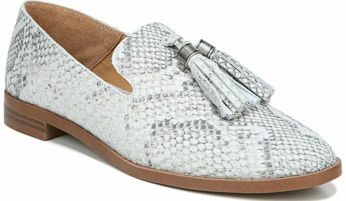 Loafers Women Franco Sarto Franco Hadden Loafer Natural Snake Print Leather