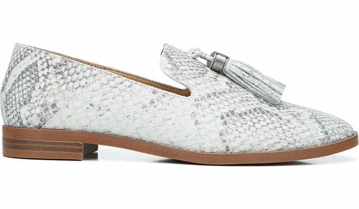 Loafers Women Franco Sarto Franco Hadden Loafer Natural Snake Print Leather