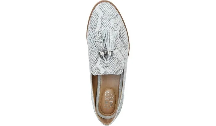 Loafers Women Franco Sarto Franco Hadden Loafer Natural Snake Print Leather
