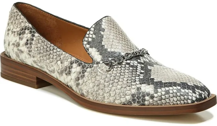 Loafers Women Franco Sarto Sarto Basha 2 Loafer Roccia Snake Print Leather