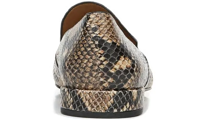 Loafers Women Franco Sarto Sarto Parma 2 Flat Beige Snake Print Leather
