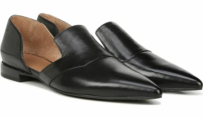 Loafers Women Franco Sarto Sarto Toby D039Orsay Flat Black Leather