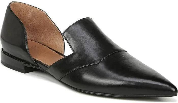 Loafers Women Franco Sarto Sarto Toby D039Orsay Flat Black Leather