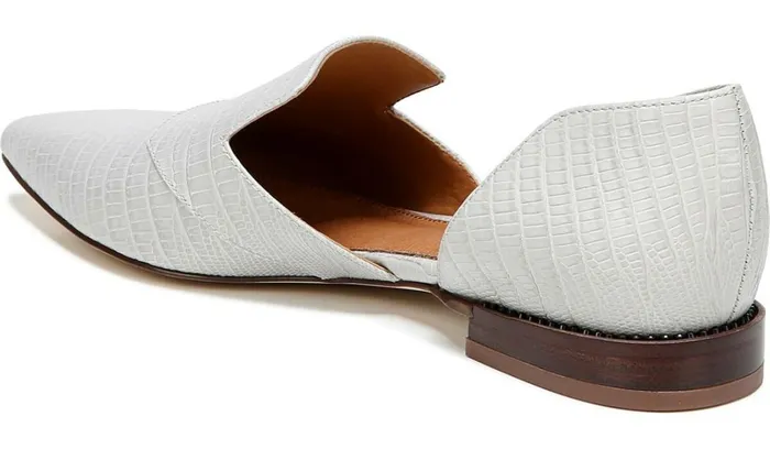 Loafers Women Franco Sarto Sarto Toby D039Orsay Flat Putty Snake Print Leather