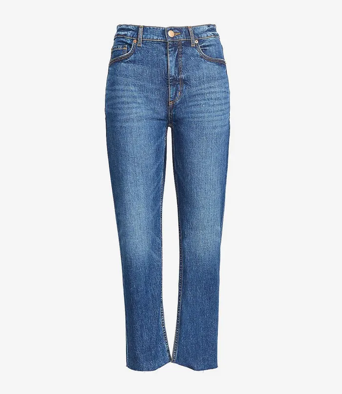 LOFT High Rise Fresh Cut Straight Crop Jeans In Authentic Dark Indigo Wash Authentic Dark Wash Women Jeans LOFT High Rise Fresh Cut Straight Crop Jeans In Authentic Dark Indigo Wash Authentic Dark Wash Women Jeans