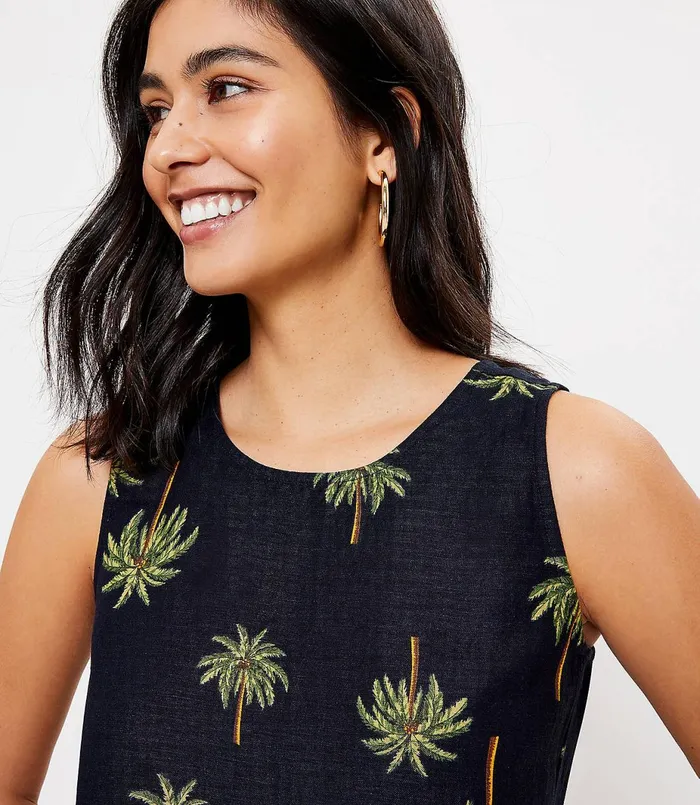 LOFT LOFT Beach Palm Swing Tank Forever Navy Women Swim and Beach