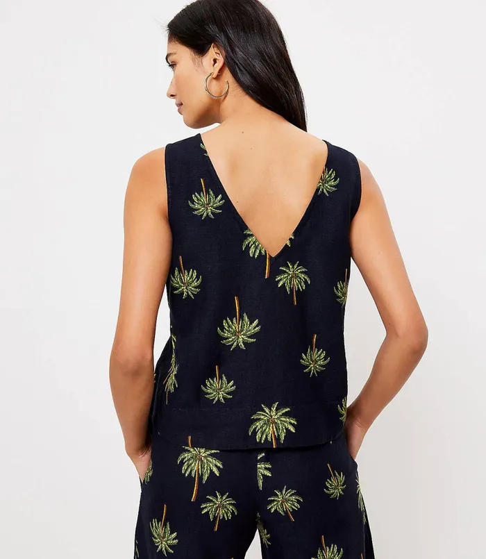 LOFT LOFT Beach Palm Swing Tank Forever Navy Women Swim and Beach
