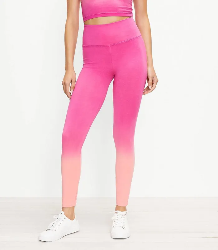 LOFT Lou and Grey Dip Dye High Rise Essential Leggings Lilac Punch Women Loungewear LOFT Lou and Grey Dip Dye High Rise Essential Leggings Lilac Punch Women Loungewear