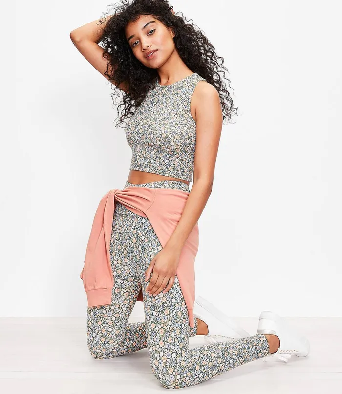 LOFT Petite Lou and Grey Meadow High Rise Essential Leggings Fresh Thyme Women Petite Pants