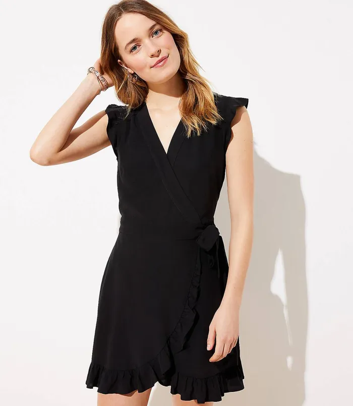 LOFT Skort Romper Black Women Dresses