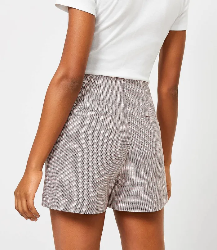 LOFT Structured Shorts In Tweed Pink Multi Women Shorts