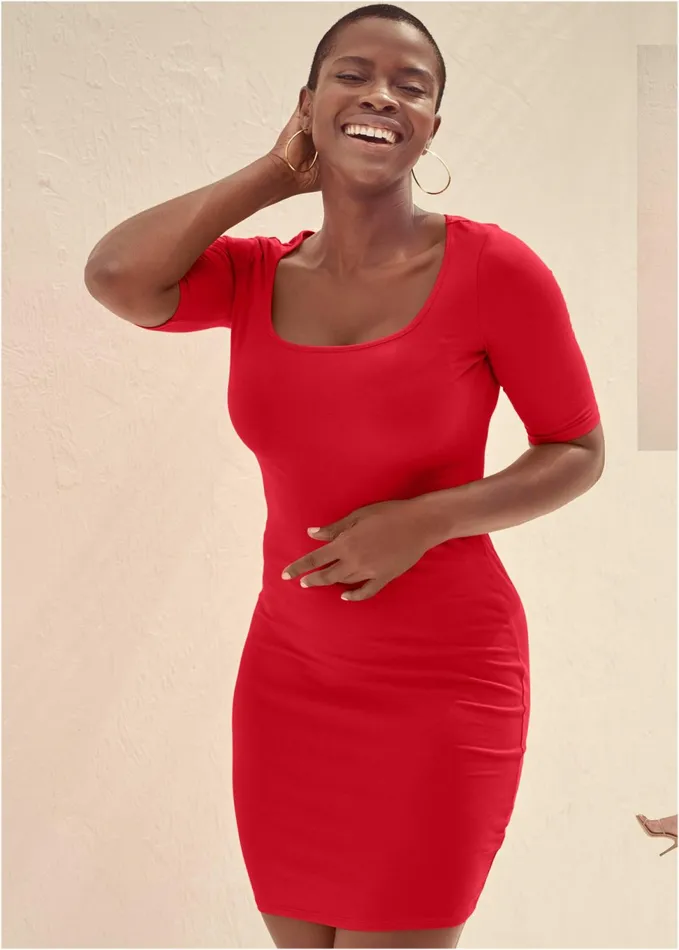 LONG AND LEAN DRESS Red Women VENUS Casual Dresses