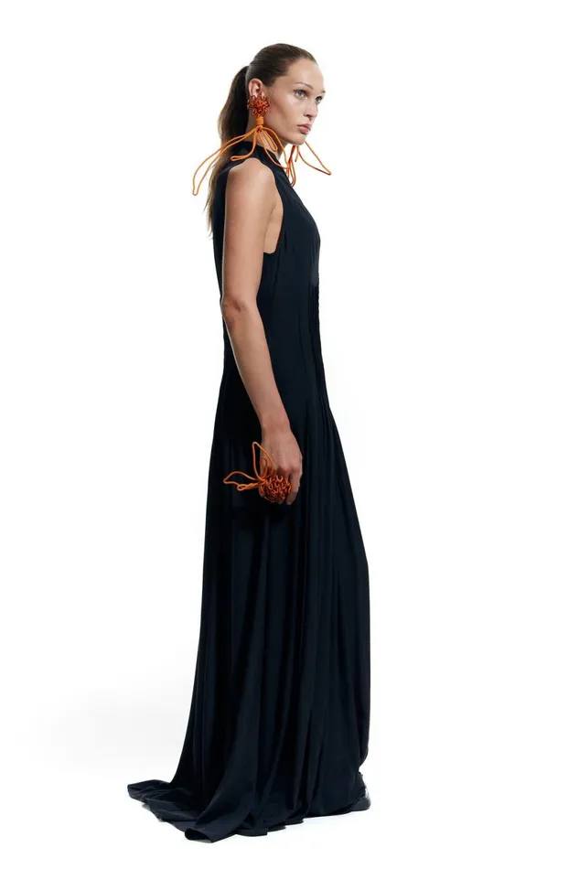Long Black Minipleats Dress Black Women Bimba Y Lola Bimba Y Palomo Long Black Minipleats Dress Black Women Bimba Y Lola Bimba Y Palomo