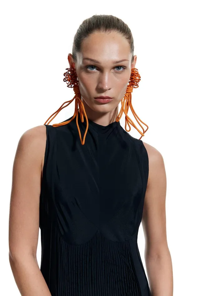 Long Black Minipleats Dress Black Women Bimba Y Lola Bimba Y Palomo Long Black Minipleats Dress Black Women Bimba Y Lola Bimba Y Palomo