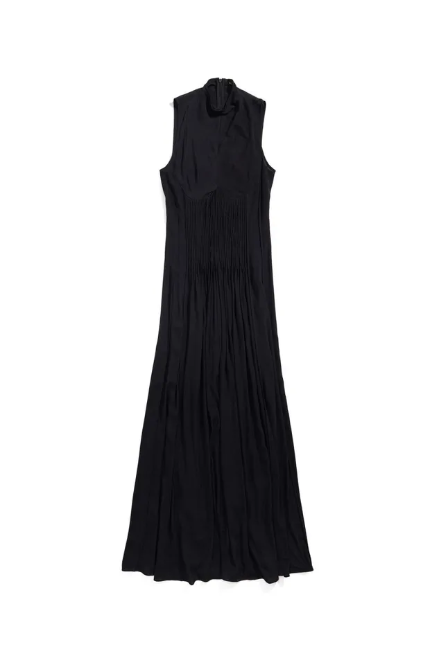 Long Black Minipleats Dress Black Women Bimba Y Lola Bimba Y Palomo Long Black Minipleats Dress Black Women Bimba Y Lola Bimba Y Palomo