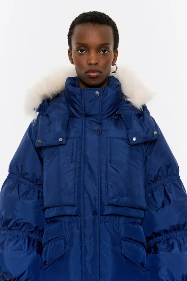Long Navy Puffer Navy Women Bimba Y Lola Puffer Jackets Long Navy Puffer Navy Women Bimba Y Lola Puffer Jackets