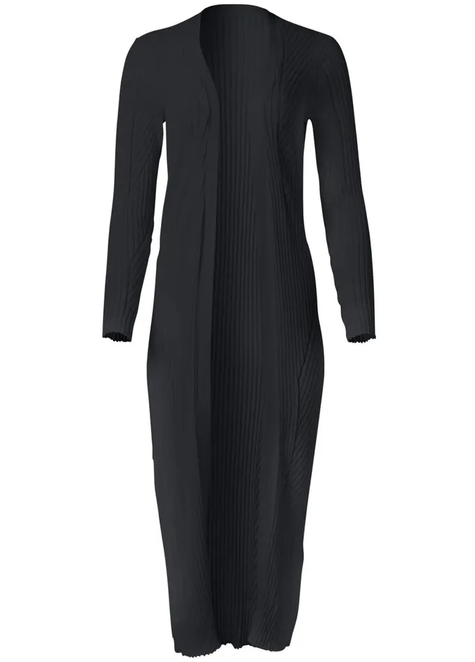 LONG RIBBED DUSTER Black Women VENUS Cardigans and Dusters