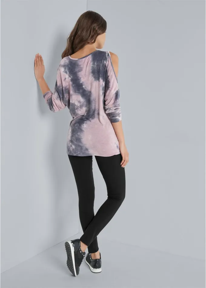 LOUNGE TIE DYE LOVE TOP Grey Multi Women VENUS Tops