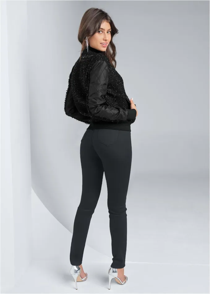LUREX TWEED JACKET Black Women VENUS Coats