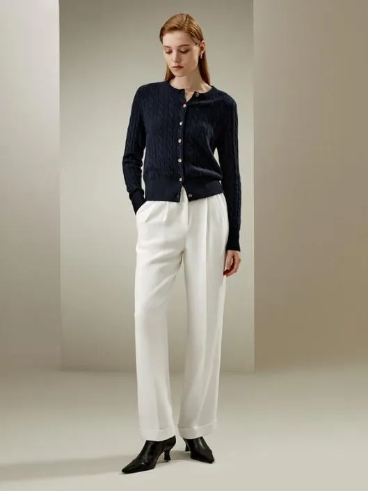 Luxurious Cable Knit Cashmere Sweater For Women Women Lilysilk Essentials