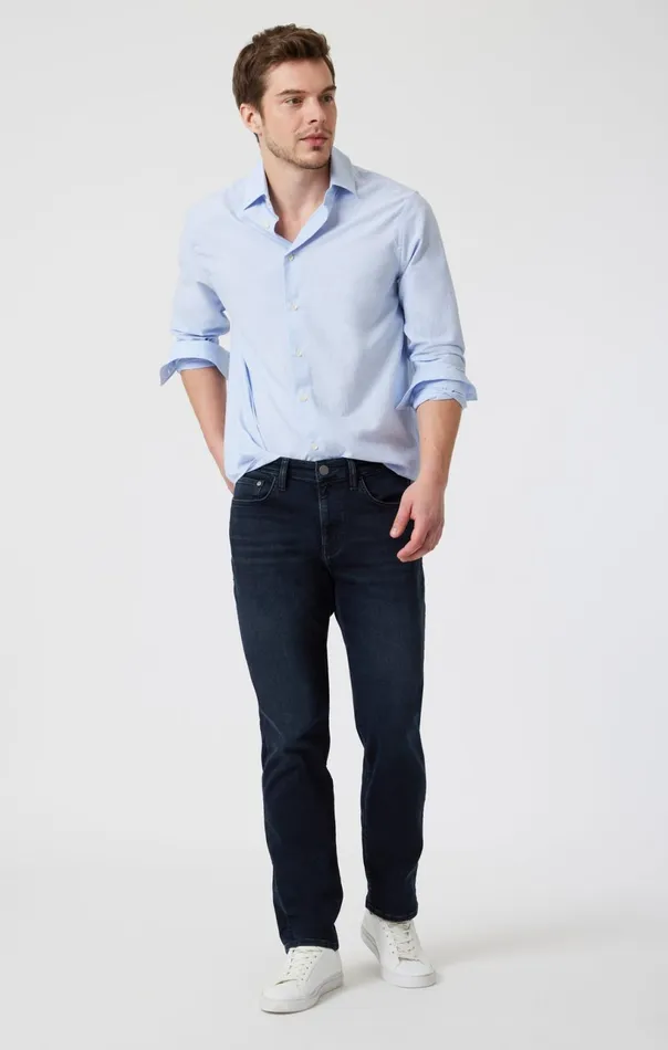 Marcus Slim Straight Leg In Blue Black Brushed Supermove Men Mavi Jeans Denim Marcus Slim Straight Leg In Blue Black Brushed Supermove Men Mavi Jeans Denim