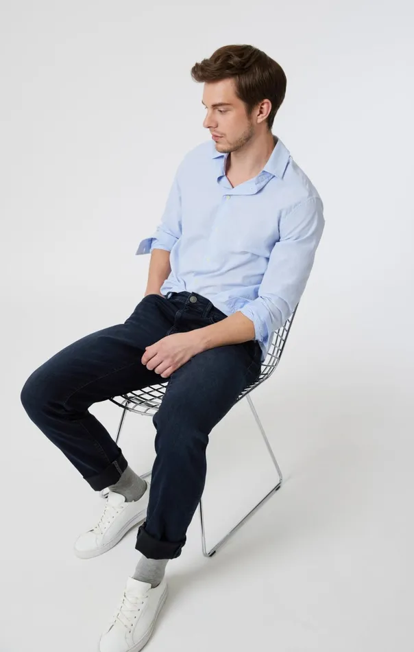 Marcus Slim Straight Leg In Blue Black Brushed Supermove Men Mavi Jeans Denim Marcus Slim Straight Leg In Blue Black Brushed Supermove Men Mavi Jeans Denim
