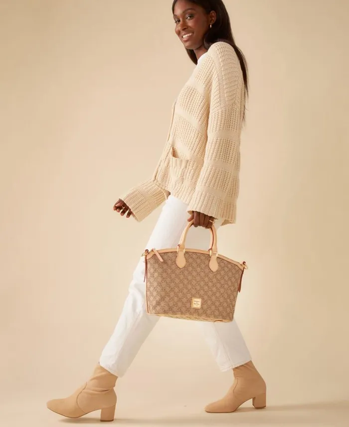 Maritime Domed Satchel Brown Woman Dooney and Bourke Satchels Maritime Domed Satchel Brown Woman Dooney and Bourke Satchels