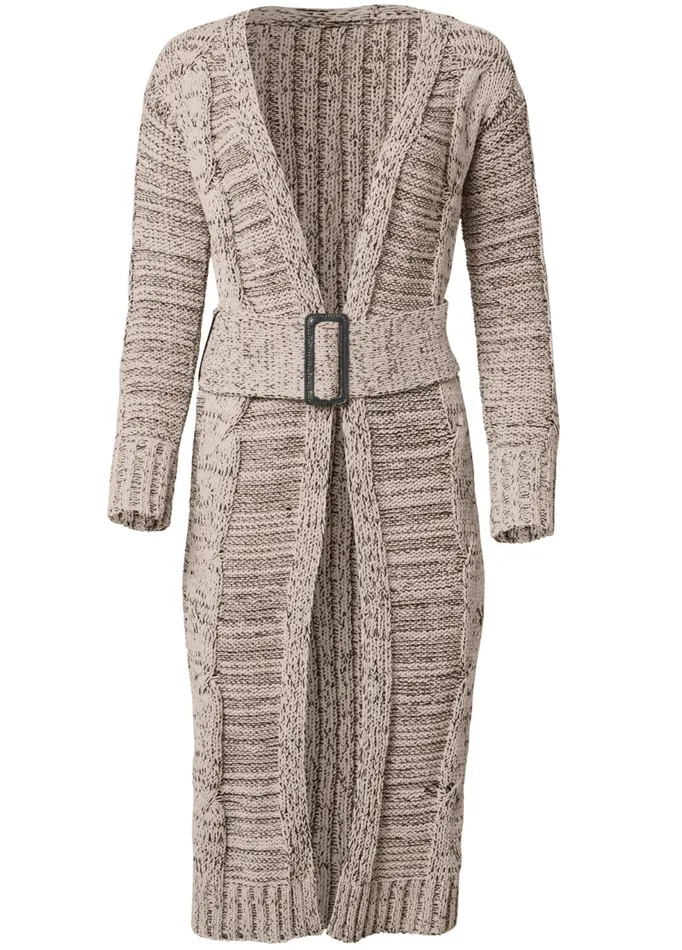 MARLED BELTED DUSTER Cream Multi Women VENUS Cardigans and Dusters