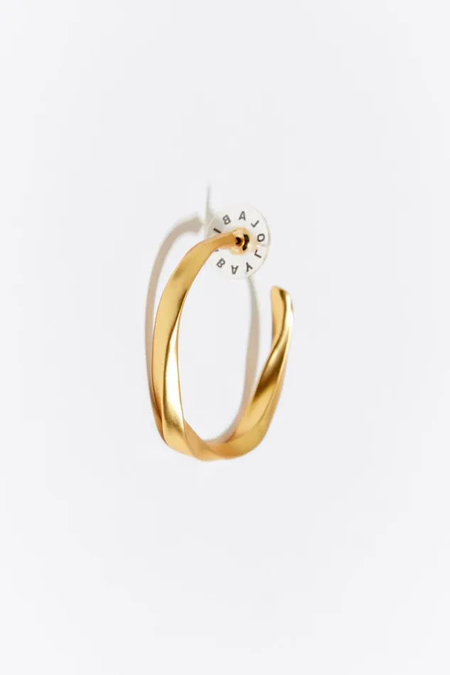 Maxi Golden Irregular Hoop Earrings Gold Women Bimba Y Lola Jewelry Maxi Golden Irregular Hoop Earrings Gold Women Bimba Y Lola Jewelry